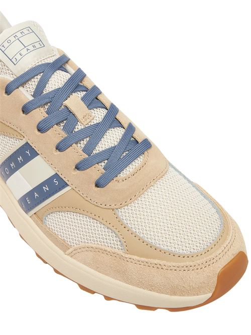 Sneaker beige in pelle Tommy Jeans | EM0EM01537AB9